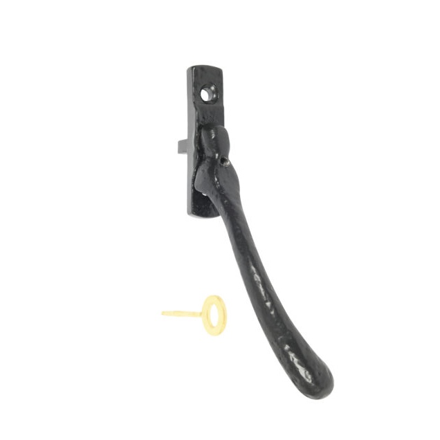 Kirkpatrick 1169-RH Lockable Espag Casement Fastener - Antique Black (Right Hand)